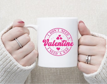 Tazza "anti San Valentino". Idea regalo amica. Coffee mug sarcarstica. Tazzina caffè san valentino originale
