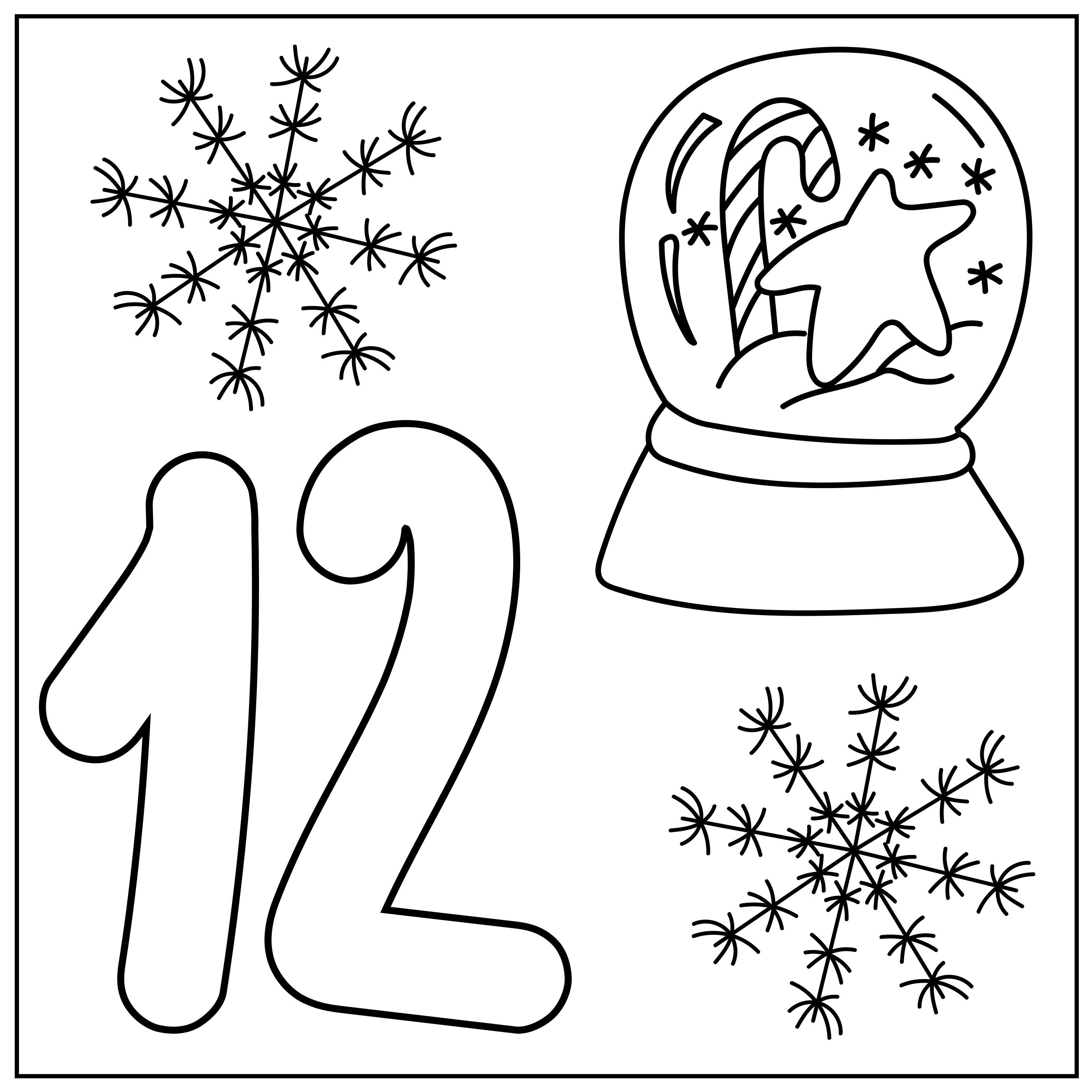 Advent Calendar Coloring Pages. 25 Sheets in Digital Format for ...