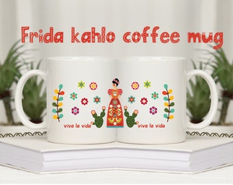 Frida kahlo Custom mug. Mother's day gift idea. Customizable coffee mug. Friend birthday gift frida khalo, birthday gift, christmas gift,