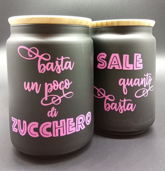 Etichette adesive barattoli zucchero sale. Etichette