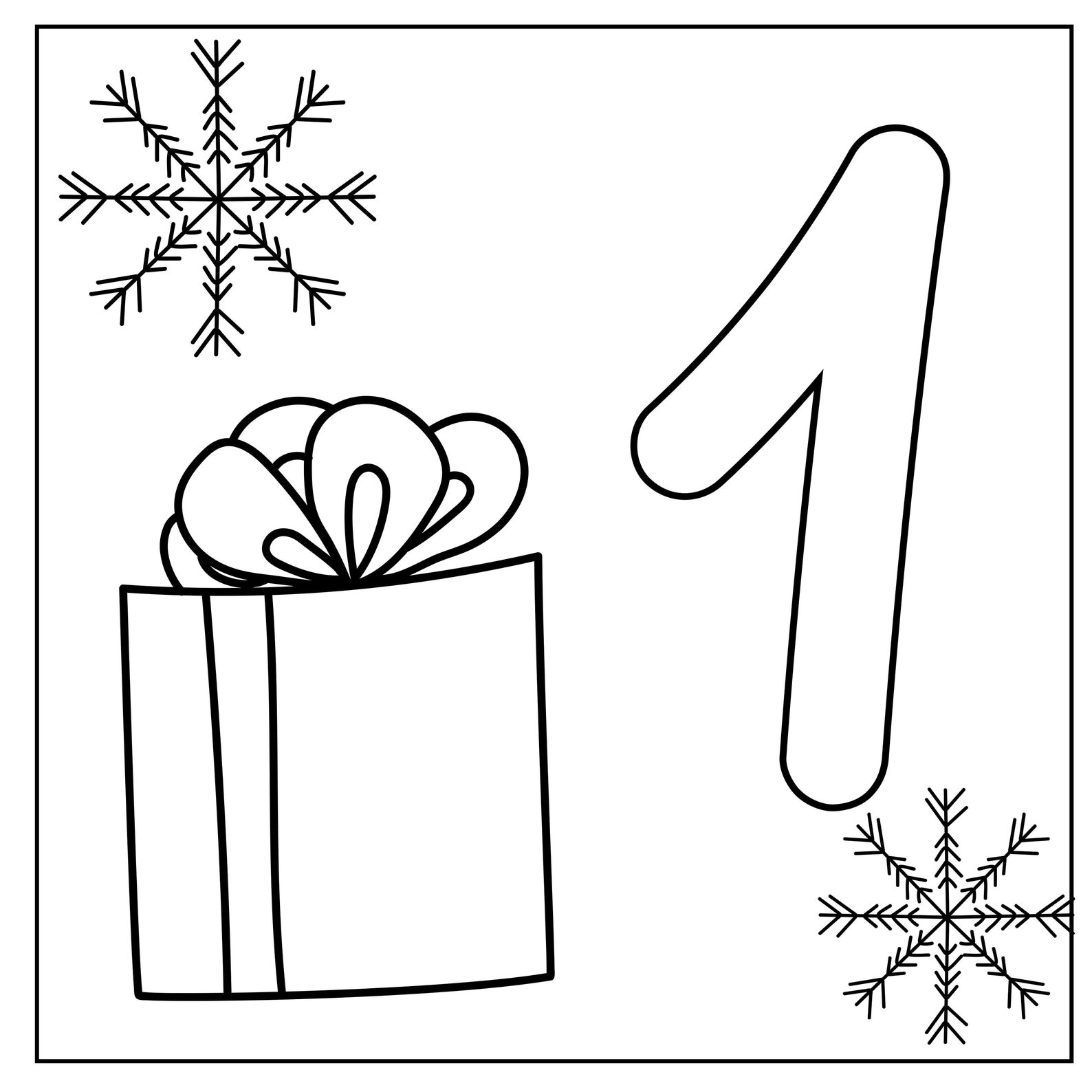 Advent Calendar Coloring Sheet