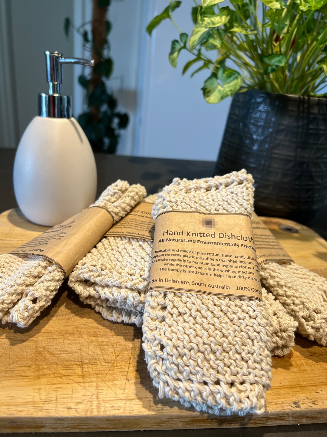 Hand Knitted Dish Cloths 2 Cloths Etsy Australia