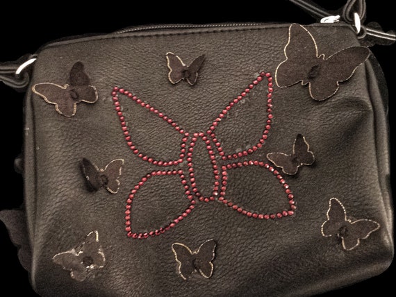 black butterfly purse