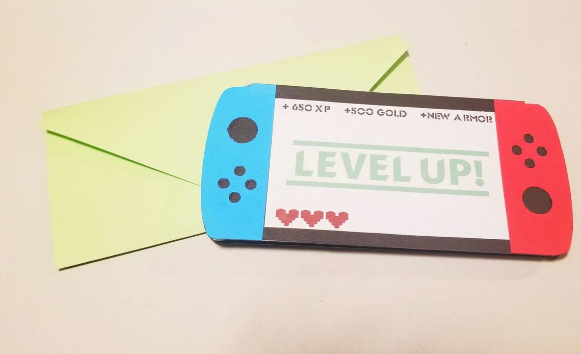 Nintendo Switch Inspired Birthday Card | Etsy