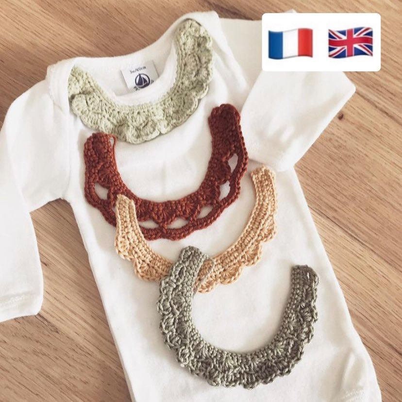 31 Crochet Collar Patterns with Spider Web, Lace, and Strawberry Styles 10 Crochet bodysuit collar pattern (fr/en)