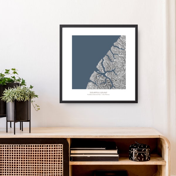 Doubtful Sound Decorative Map