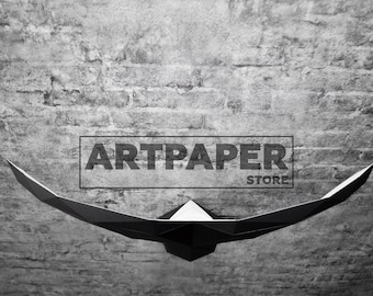 Papercraft Orca Tail: 3D Low Poly Paper Sculpture (PDF Pattern)