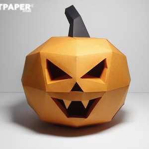 Lowpoly Papercraft Halloween Pumpkin: DIY Party Decor (PDF)