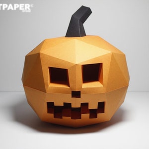 3D Papercraft Pumpkin Template: DIY Halloween Decor (PDF)