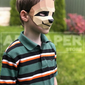Papercraft SLOTH Mask Animal 3D Low Poly Paper Mask DIY Cosplay ...