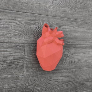 Papercraft Human Heart Template – Low Poly 3D Model (PDF, SVG, DXF) - Etsy