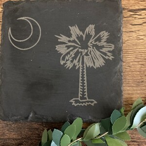 Palmetto Baum Schiefer Untersetzer