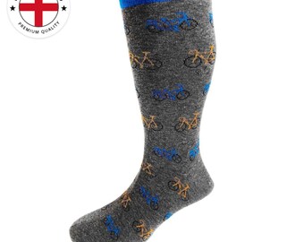 Multi Bike Soft Cotton Socks – Grey