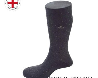 Pindot Cotton Blend Socks – Dark Grey