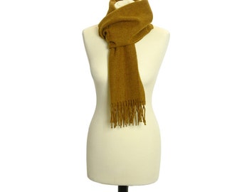 The Cotton® Golden Brown lambswool Fringe Scarf