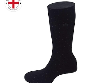 Pindot Cotton Blend Socks – Black