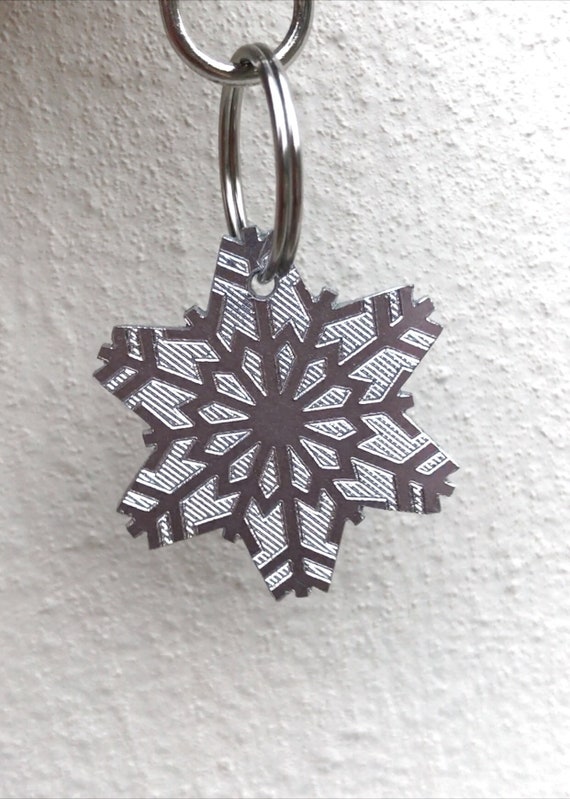 snowflake dog tag