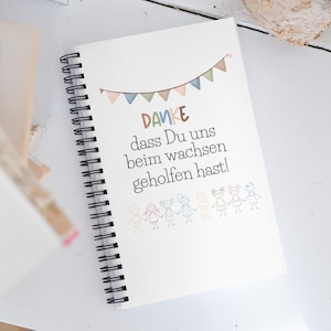 Thank you for helping us grow Notepad Educator Gift Farewell Kindergarten Daycare Nursery