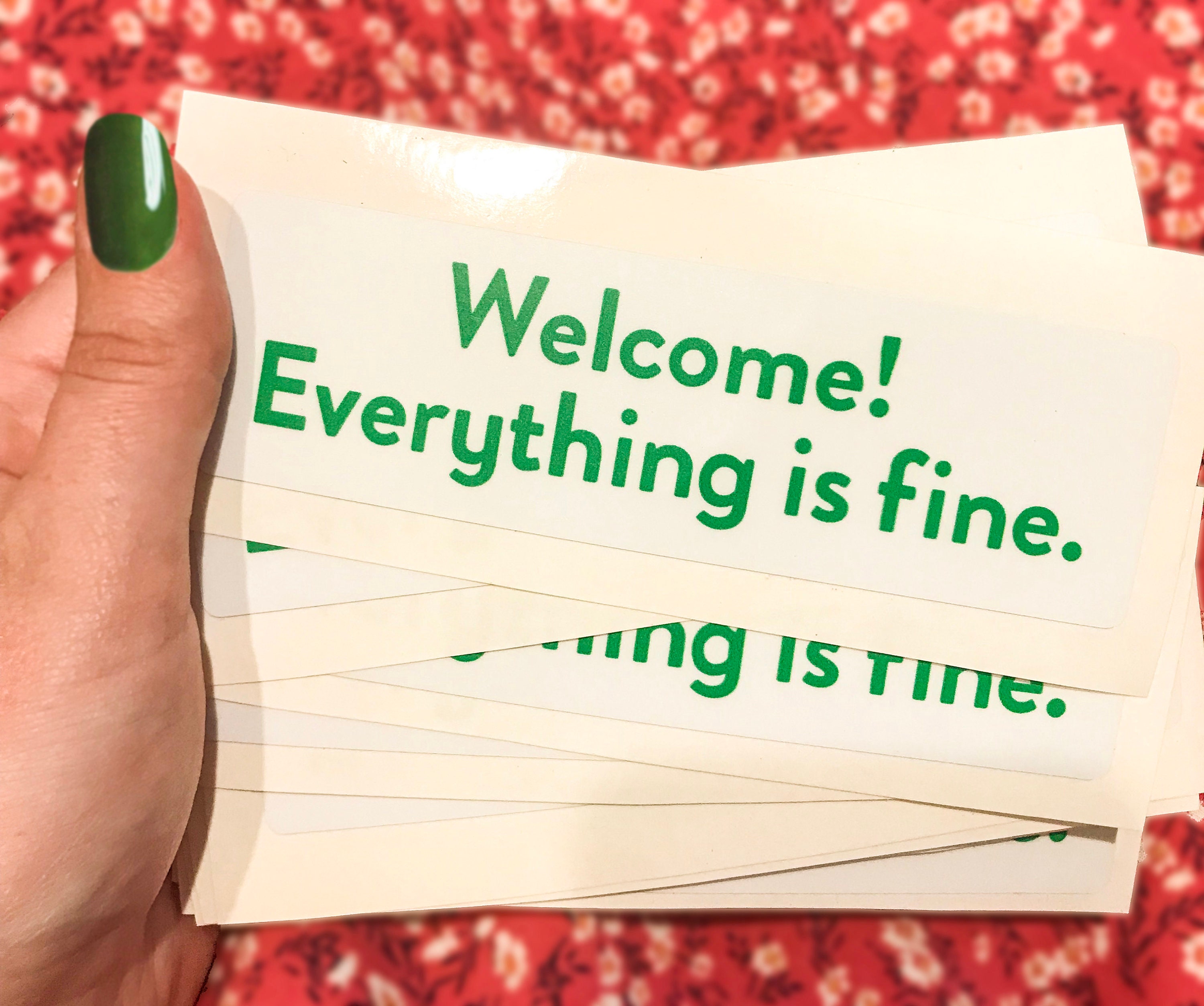 Welcome Everything Is Fine The Good Place Decal Sticker Etsy