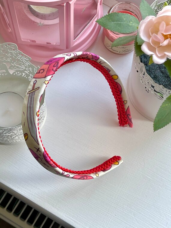 Fabric Headband Red and Cream Dice Geeky Dnd 2cm Wide Alice Etsy