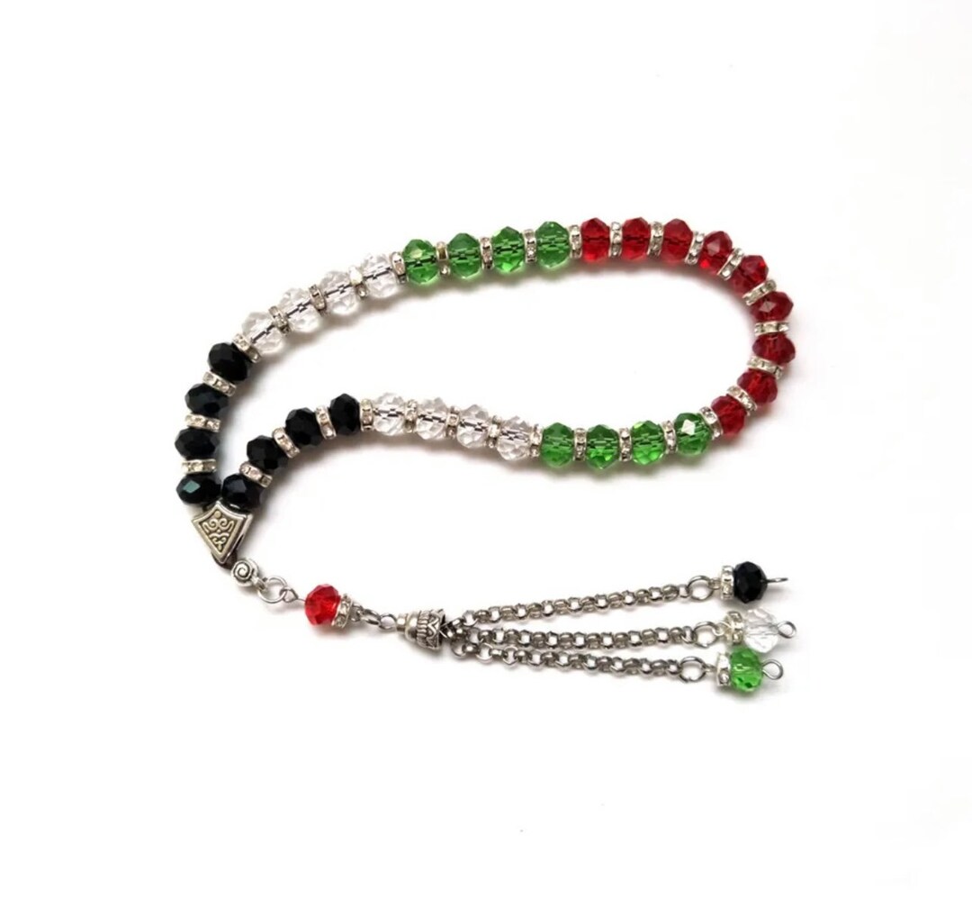 Handmade Crystal Prayer Beads Palestine Tasbih Prayer Beads Etsy