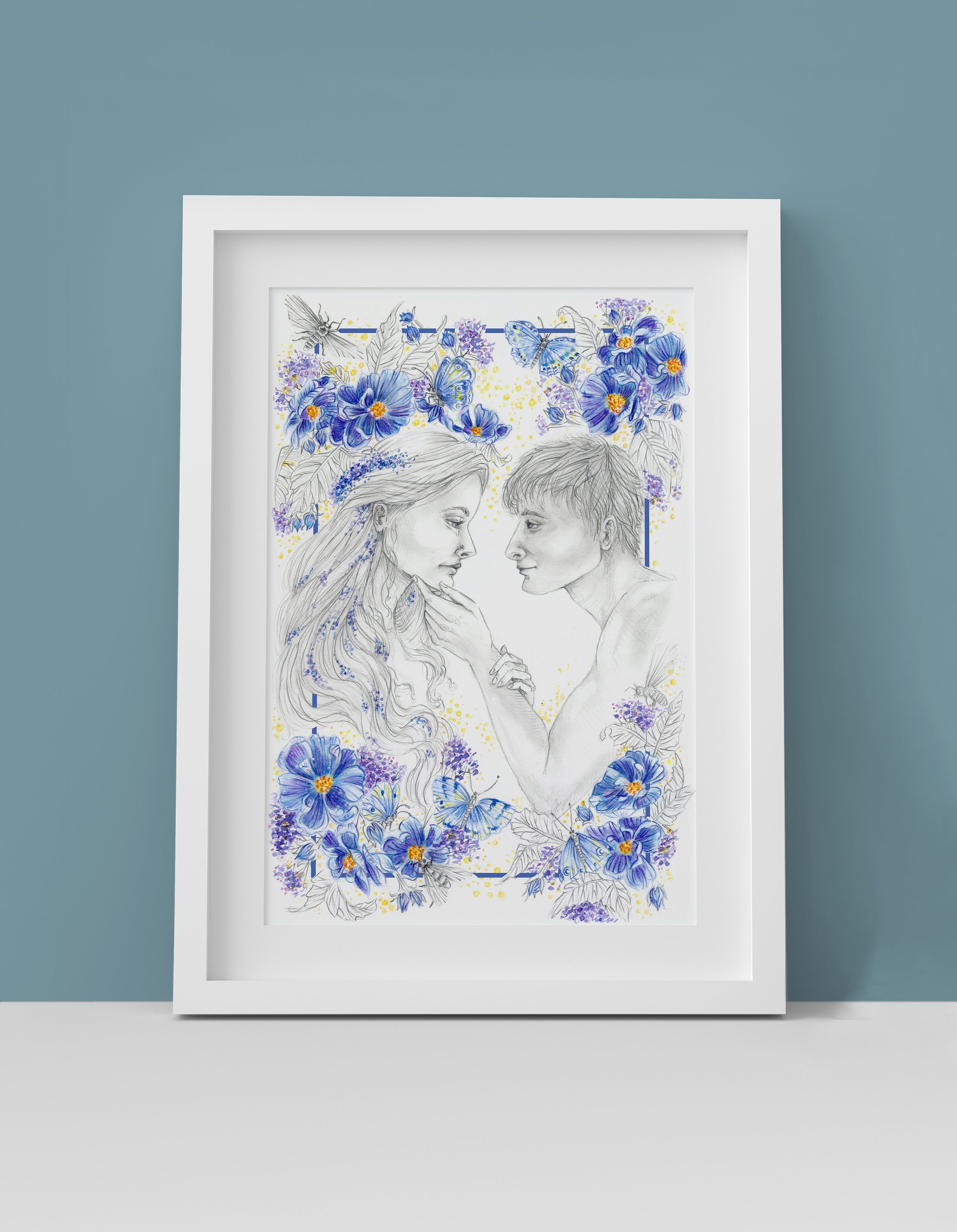 A Midsummer Nights Dream Hermia and Lysander A4 Print