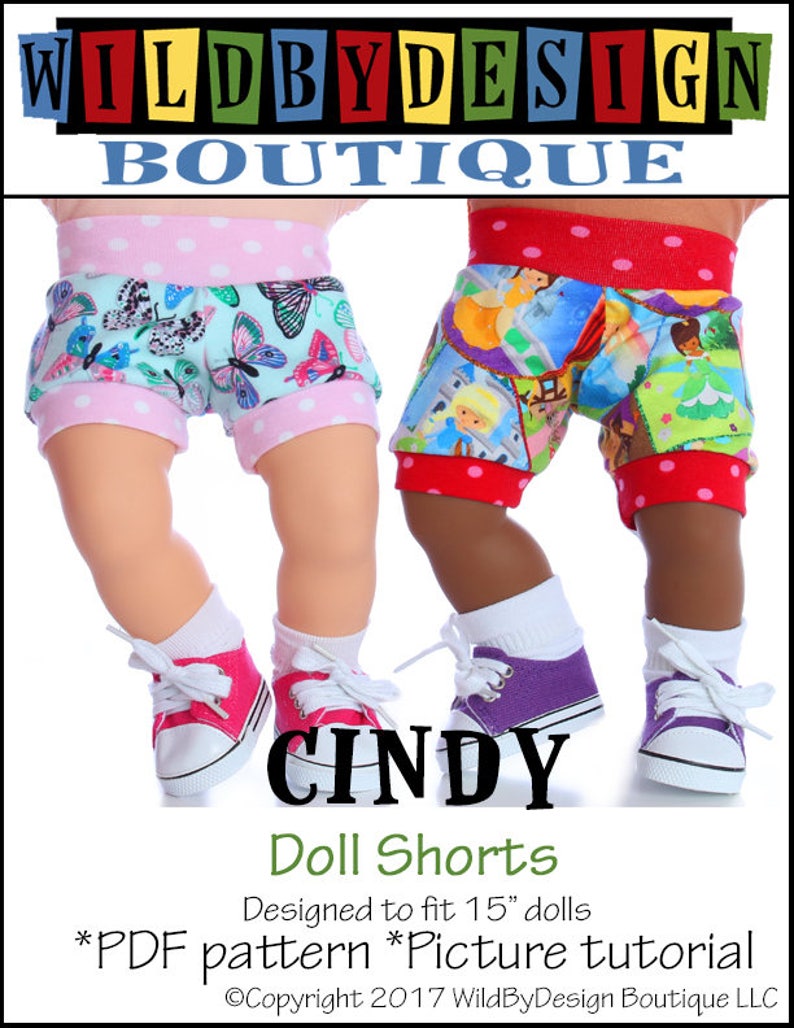 18 Inch Doll Shorts Sewing Pattern 15 Inch Pattern PDF Pattern Etsy