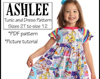 Twirl dress sewing pattern PDF pattern Tunic and dress options WildBYDesign Ashlee pattern EASY Instant download