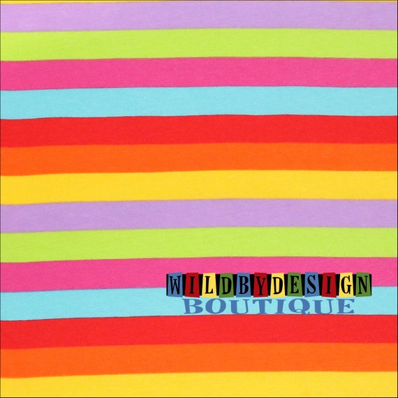 Rainbow jersey knit fabric deals
