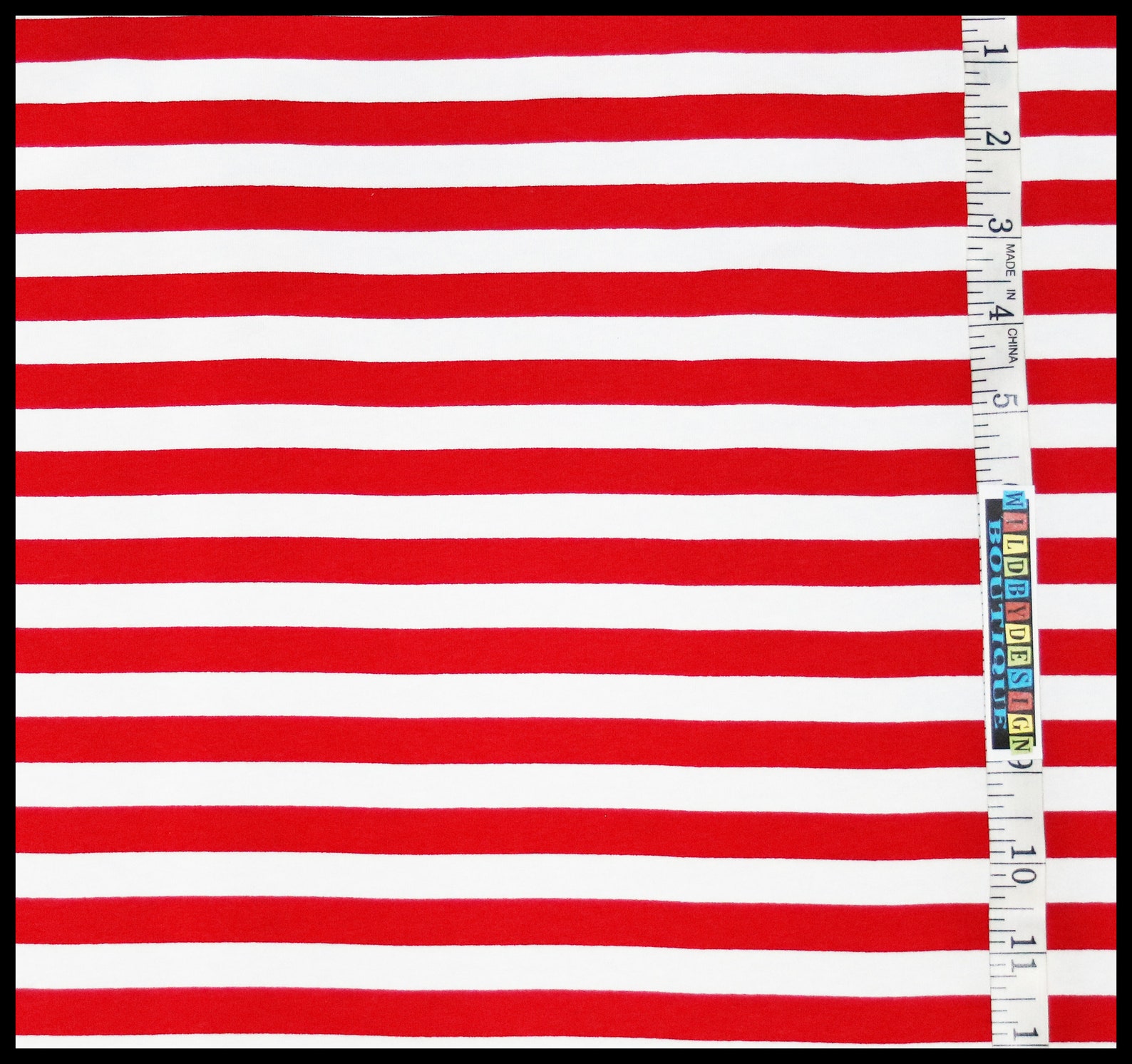 Red and white stripe knit fabric 1/2 inch red and white Etsy
