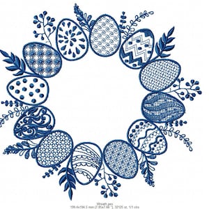 Machine embroidery file, Embroidery Designs, Embroidery Patterns, Embroidery Files, Pysanka, easter egg, Ukrainian Easter egg, Easter wreath