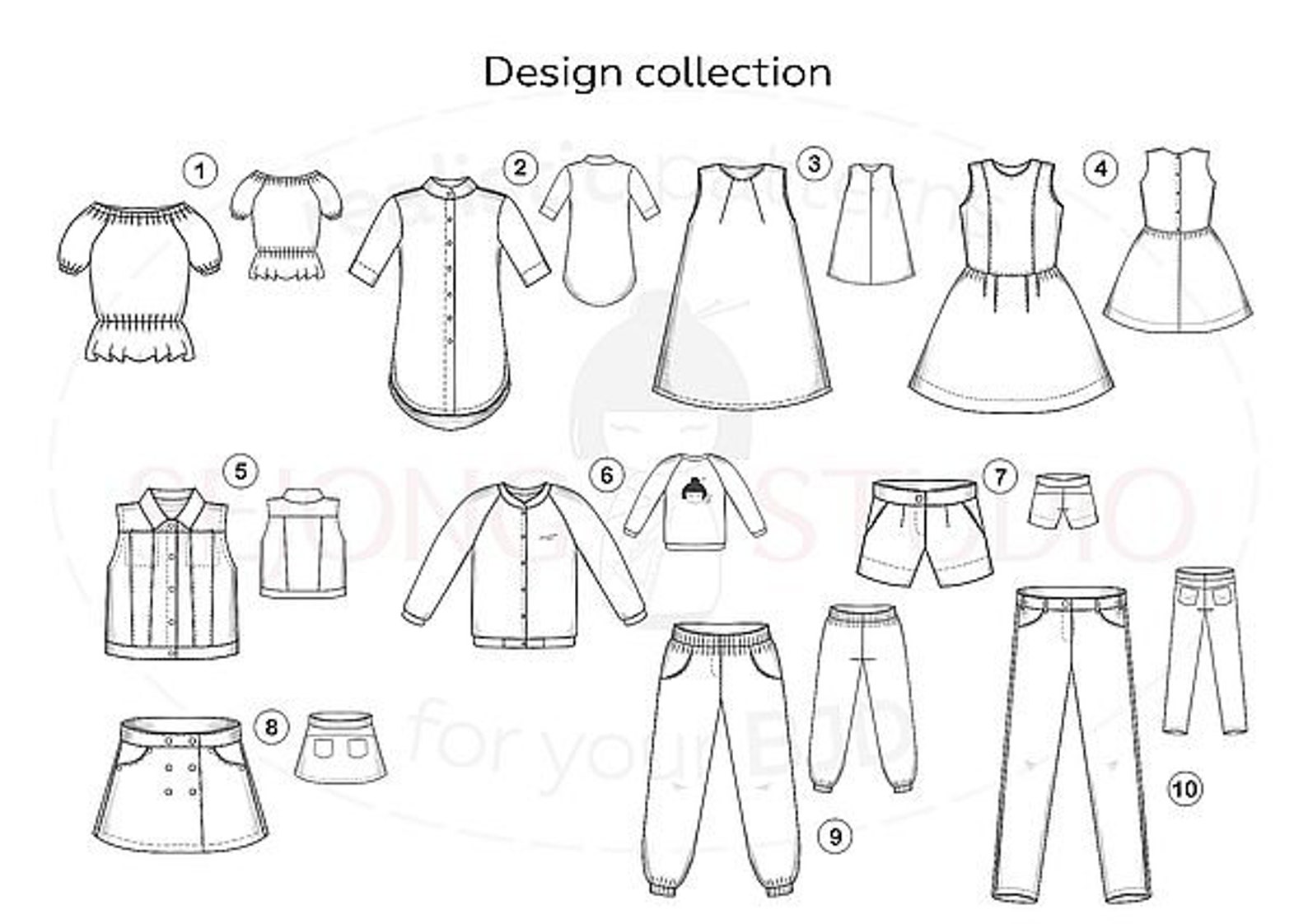 Set of 10 digital patternsinstructions for BJD dolls | Etsy