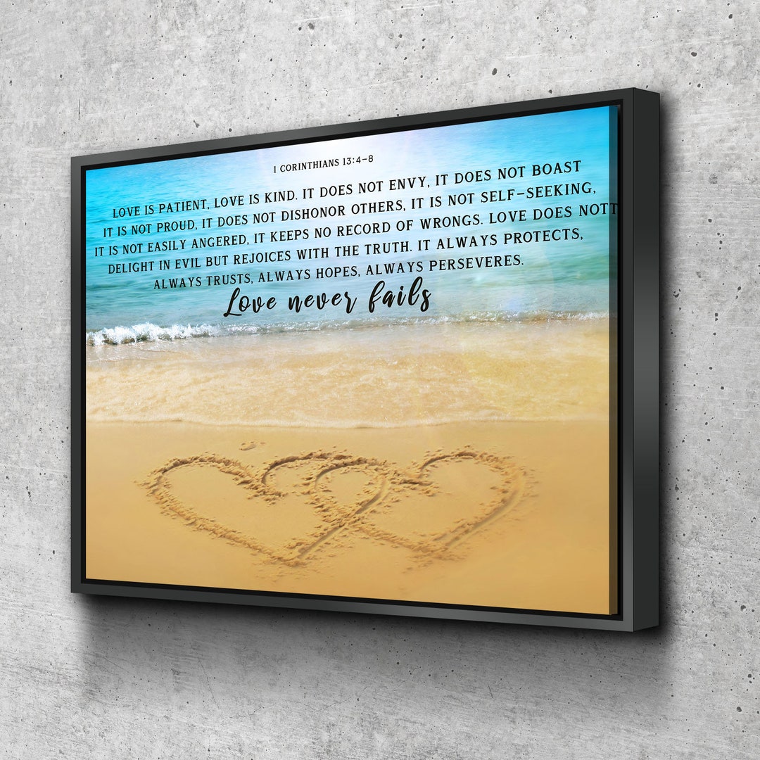 1 Corinthians 13 'love is Patient Love is Kind' #22 Wall Art Canvas ...