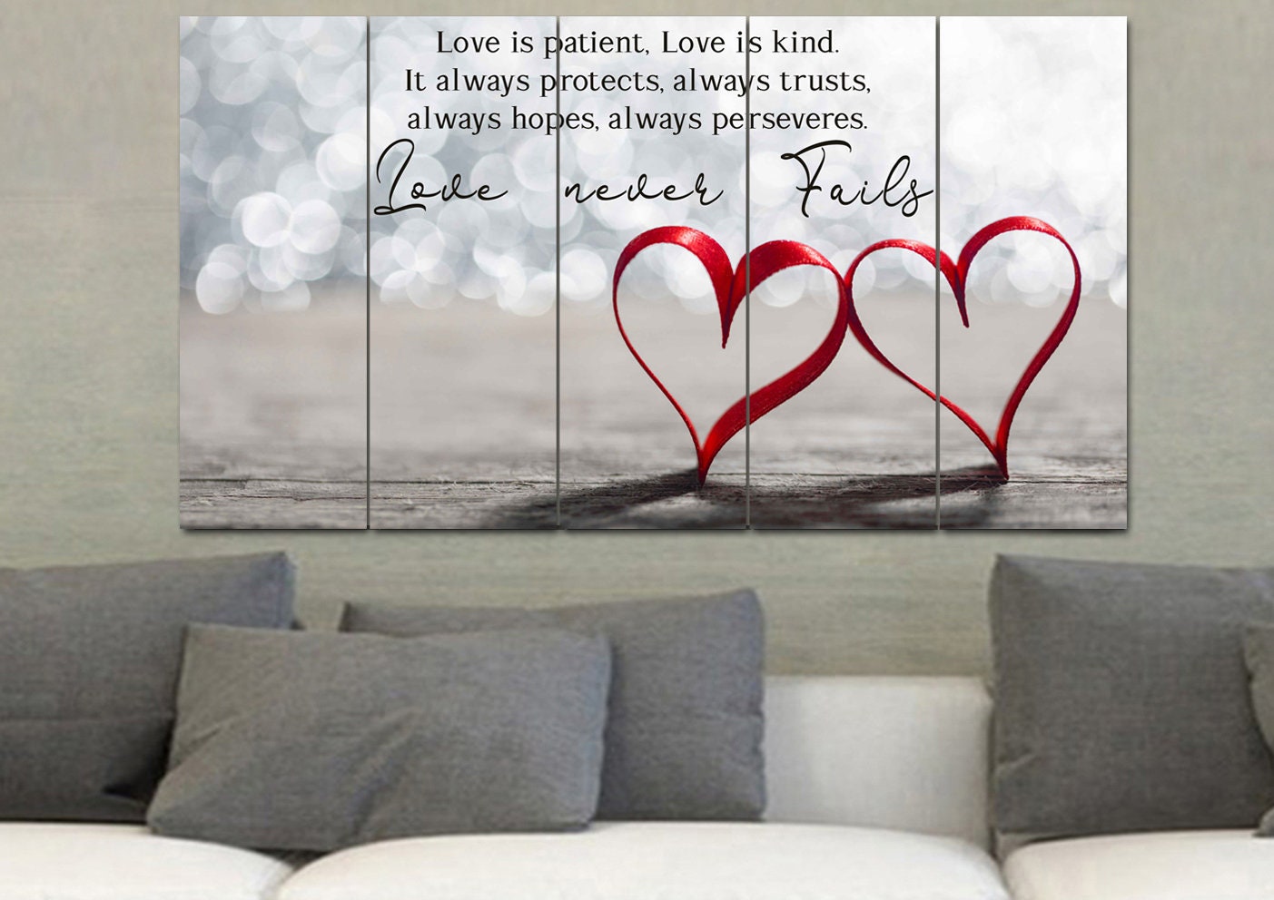 1 Corinthians 13 'love is Patient Love is Kind' #18 Wall Art Canvas ...