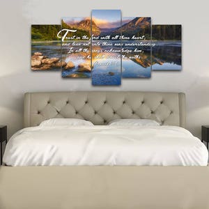 Proverbs 3:5-6 #9 KJV Biblical Wall Art, Bible Quote Art, Bible Verse Prints, Christian Art Gifts, Religious Gifts, Christian Prints
