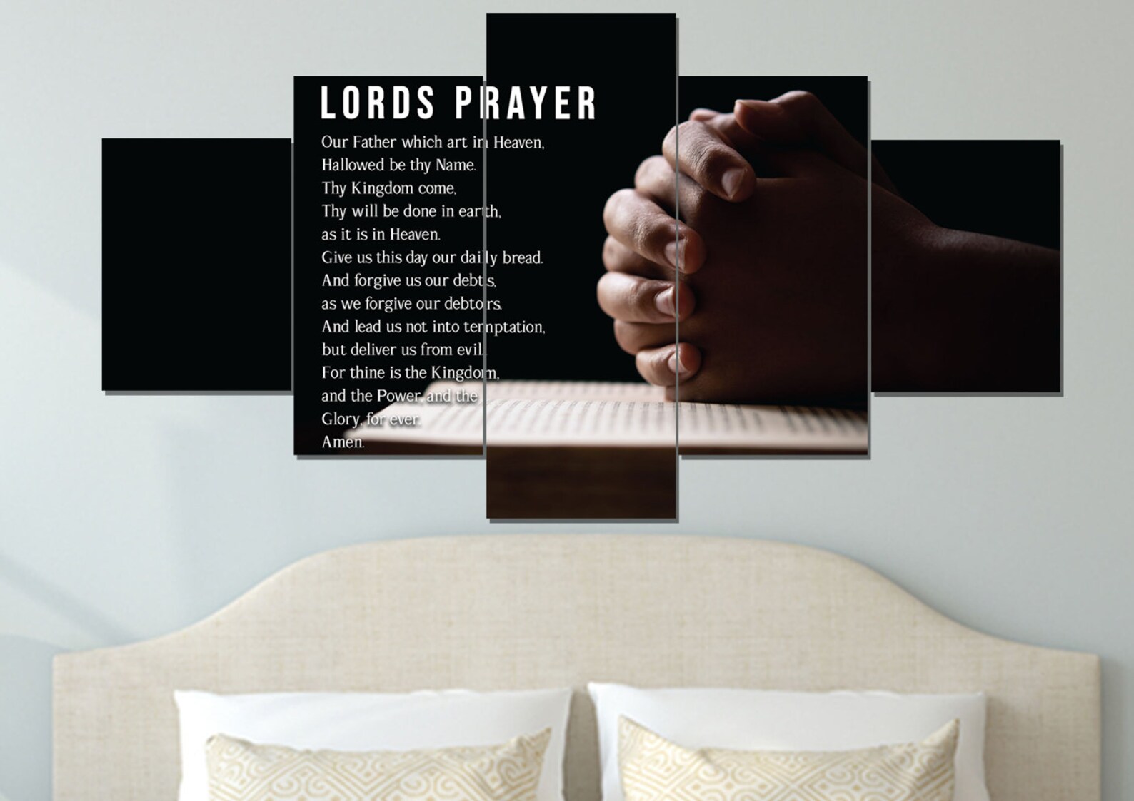 Praying the the Lords Prayer Wall Art 13 Hanging Framed | Etsy