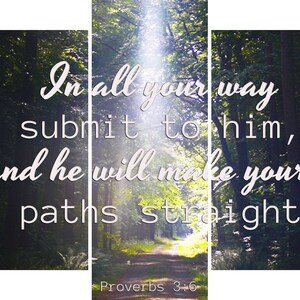Proverbs 3:6 5 NIV He Will Direct Your Path Scripture Art, Framed Bible verses, Religious framed art, Wall Hangings, Christian image 4