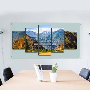 Proverbs 3:5 #3 NIV Trust in the Lord with all your Heart Scripture Art, Framed Bible verses, Religious framed art, Wall Hangings, Christian