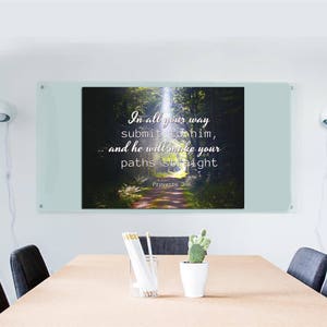 Proverbs 3:6 5 NIV He Will Direct Your Path Scripture Art, Framed Bible verses, Religious framed art, Wall Hangings, Christian image 6