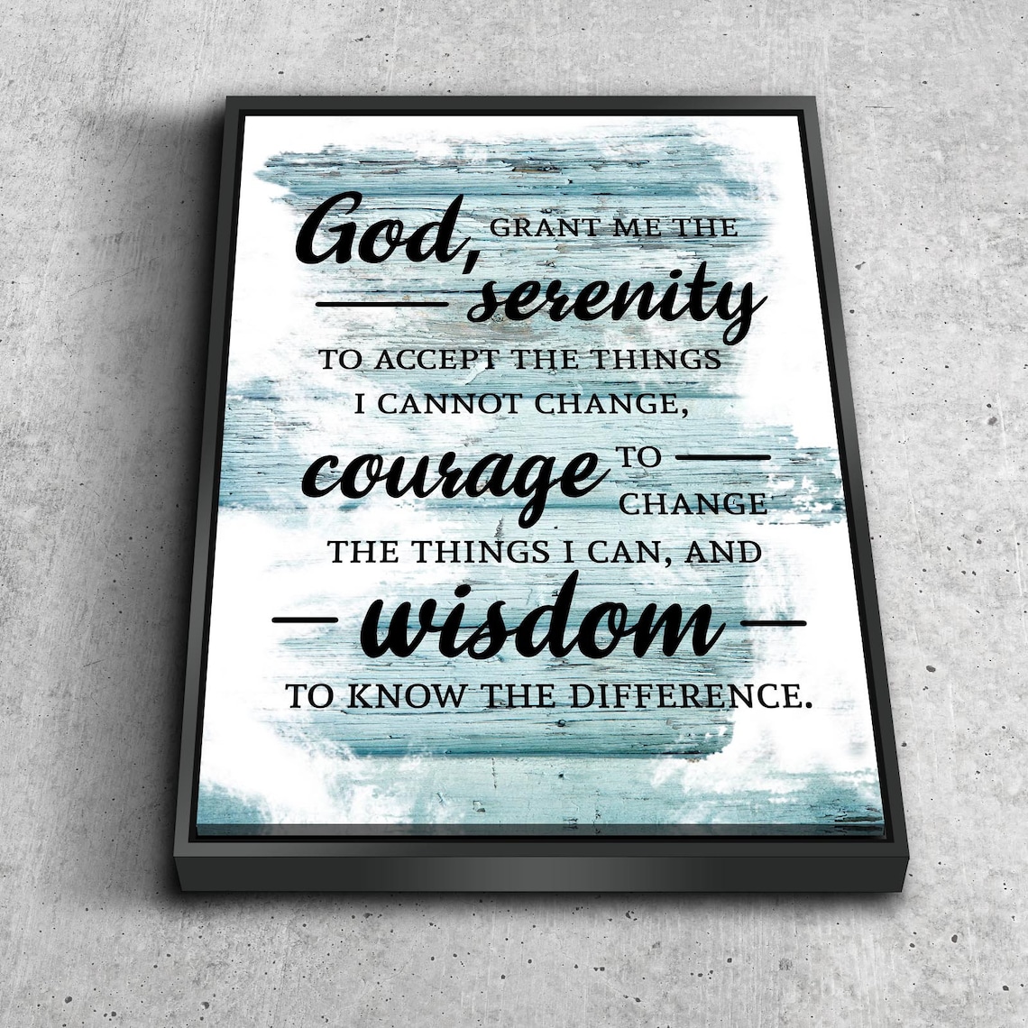 Serenity Prayer 6 Wall Art Canvas Print Framed Wall Hanging Etsy