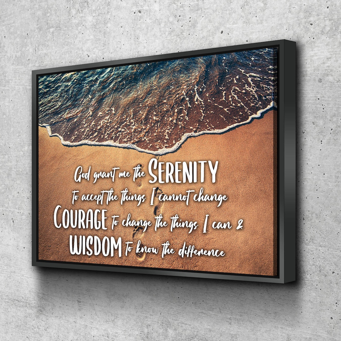Serenity Prayer 16 Wall Art Canvas Print Framed Wall Hanging Etsy