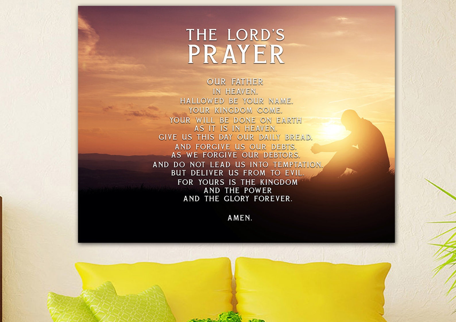 Deep Prayer 7 The Lords Prayer Wall Art / Hanging / Framed / Etsy