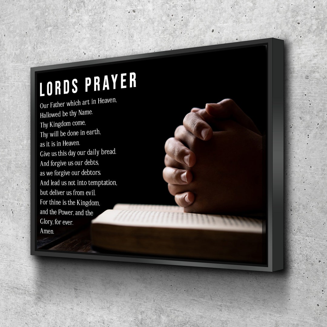 Praying the the Lords Prayer Wall Art #13 | Hanging | Framed | Wall ...