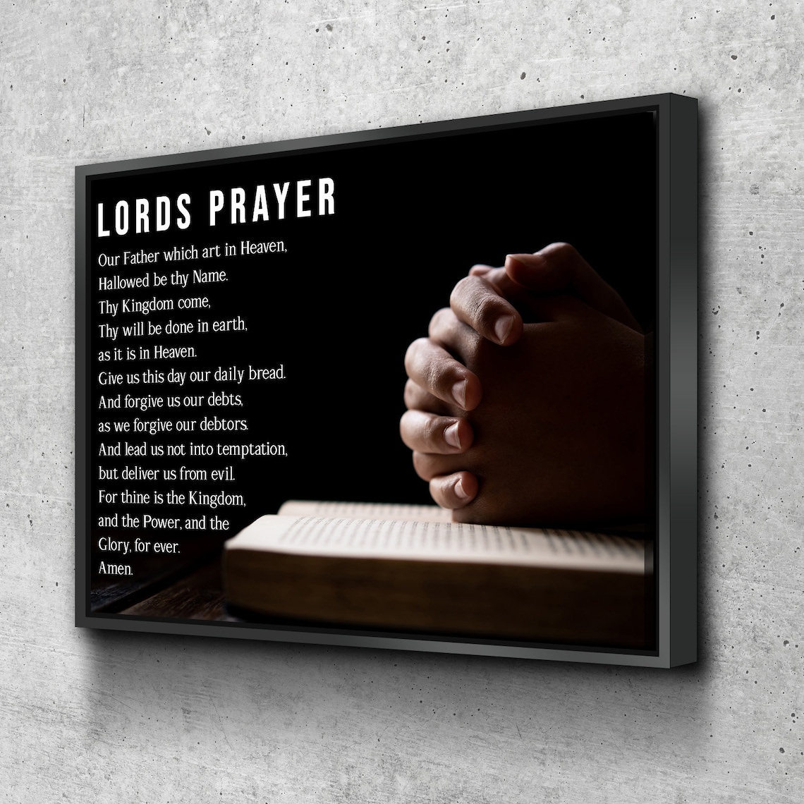 Praying the the Lords Prayer Wall Art 13 Hanging Framed | Etsy