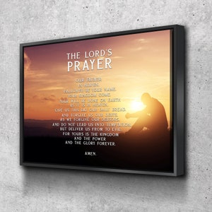 Deep Prayer #7 The Lords Prayer Wall Art | Hanging | Framed | Wall Decor | Bible Verse | Quote | Scripture | Canvas | Print