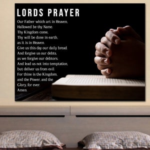 Praying the the Lords Prayer Wall Art #13 | Hanging | Framed | Wall ...