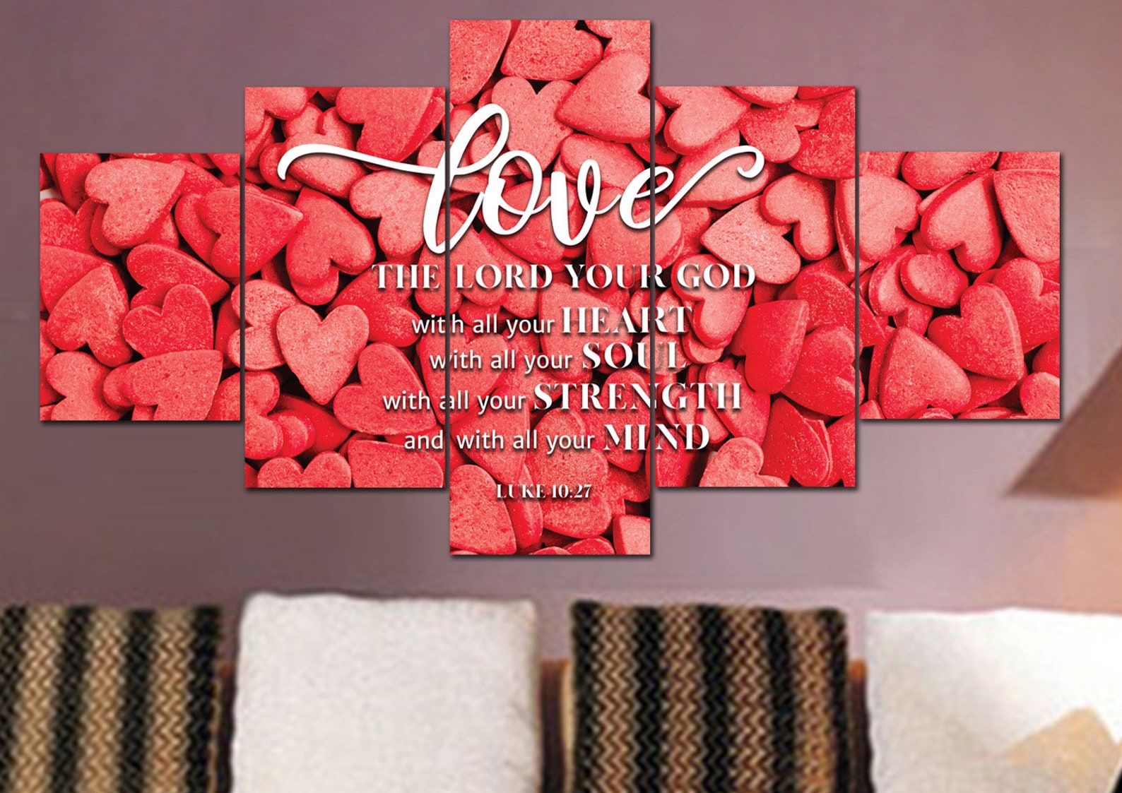 Candy #3 Love the Lord Your God With All Your Heart Soul Mind Wall Art ...