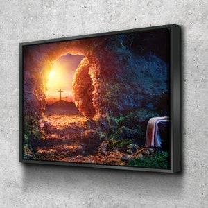 Cross from the Tomb of Jesus #9 Canvas | Hanging | Framed | Home Decor | Cross Wall Hanging | wall crosses | crucifix  Large Cross Decor |