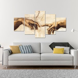 Michelangelo's Creation of Adam Christian Canvas Religious Gifts Wall ...