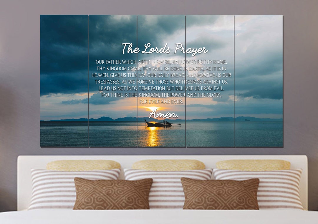 Lone Ship #1 the Lords Prayer Wall Art | Hanging | Framed | Wall Decor ...